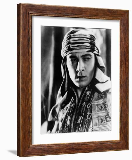 The Sheik, Rudolph Valentino, 1921-null-Framed Photo