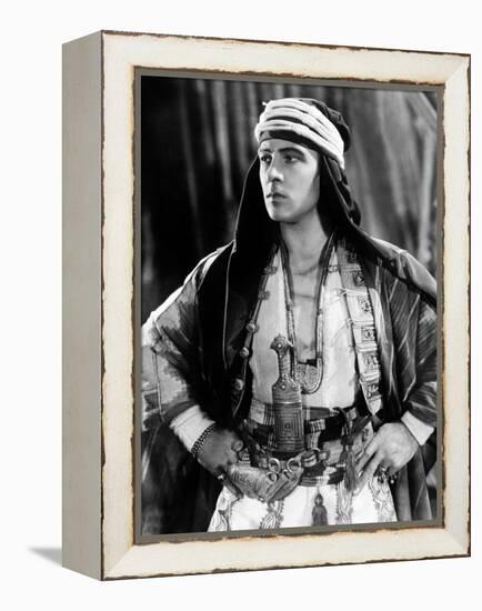 The Sheik, Rudolph Valentino, 1921-null-Framed Stretched Canvas