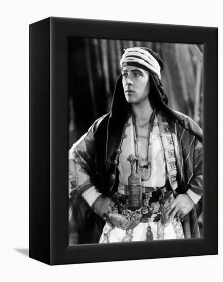 The Sheik, Rudolph Valentino, 1921-null-Framed Stretched Canvas