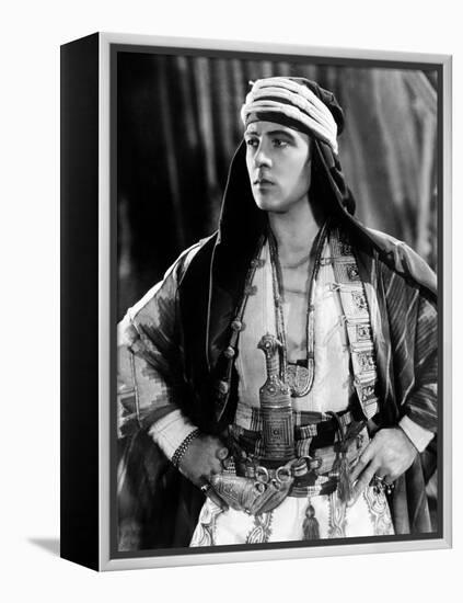 The Sheik, Rudolph Valentino, 1921-null-Framed Stretched Canvas