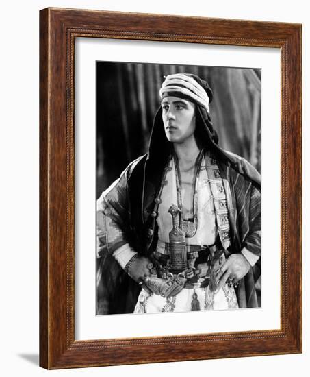 The Sheik, Rudolph Valentino, 1921-null-Framed Photo