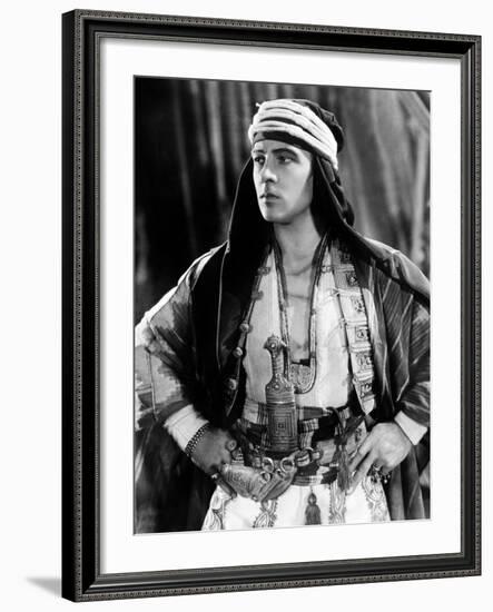 The Sheik, Rudolph Valentino, 1921--Framed Photo