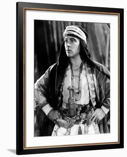 The Sheik, Rudolph Valentino, 1921--Framed Photo