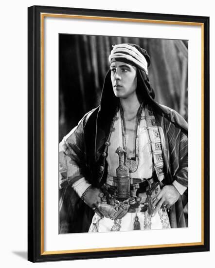 The Sheik, Rudolph Valentino, 1921-null-Framed Photo