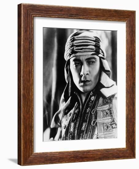 The Sheik, Rudolph Valentino, 1921-null-Framed Photo