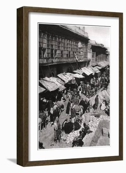 The Sheikh Gazal Market in Ashar, Basra, Iraq, 1925-A Kerim-Framed Giclee Print