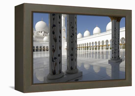 The Sheikh Zayed Grand Mosque, Abu Dhabi, United Arab Emirates, Middle East-Bruno Barbier-Framed Premier Image Canvas