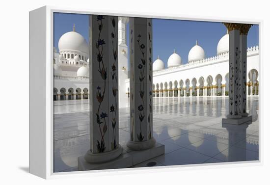 The Sheikh Zayed Grand Mosque, Abu Dhabi, United Arab Emirates, Middle East-Bruno Barbier-Framed Premier Image Canvas