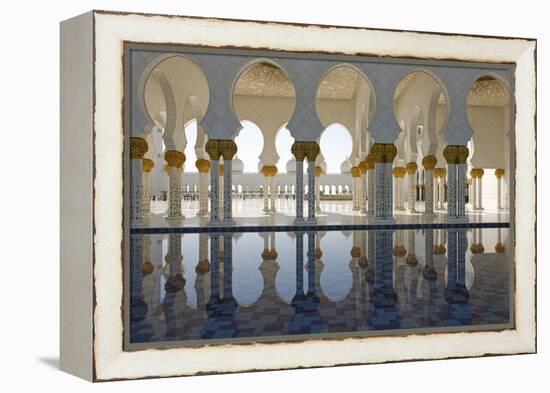 The Sheikh Zayed Grand Mosque, Abu Dhabi, United Arab Emirates, Middle East-Bruno Barbier-Framed Premier Image Canvas