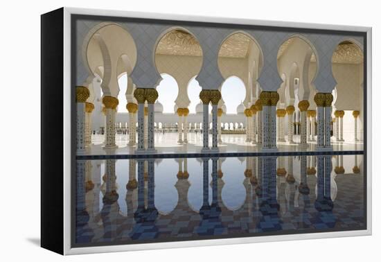 The Sheikh Zayed Grand Mosque, Abu Dhabi, United Arab Emirates, Middle East-Bruno Barbier-Framed Premier Image Canvas