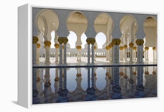 The Sheikh Zayed Grand Mosque, Abu Dhabi, United Arab Emirates, Middle East-Bruno Barbier-Framed Premier Image Canvas