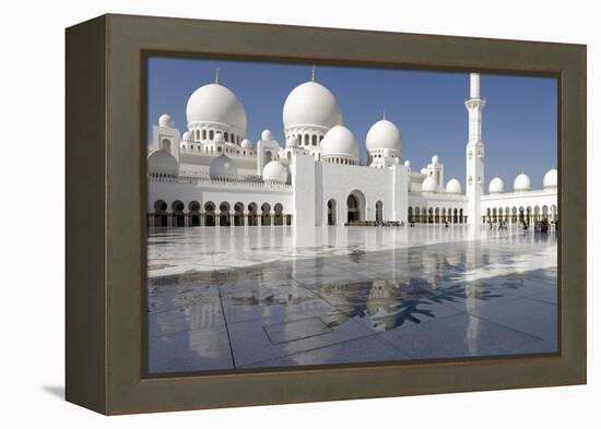 The Sheikh Zayed Grand Mosque, Abu Dhabi, United Arab Emirates, Middle East-Bruno Barbier-Framed Premier Image Canvas