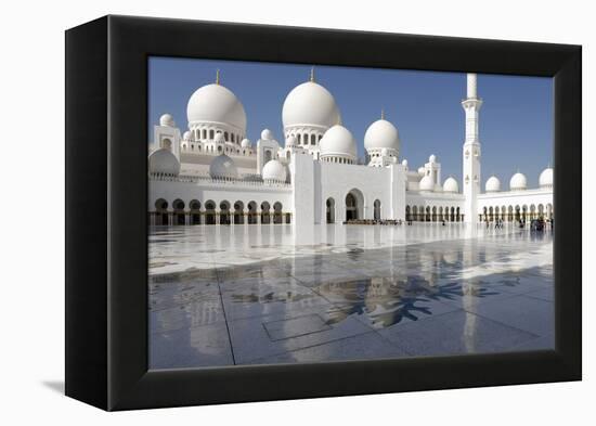 The Sheikh Zayed Grand Mosque, Abu Dhabi, United Arab Emirates, Middle East-Bruno Barbier-Framed Premier Image Canvas