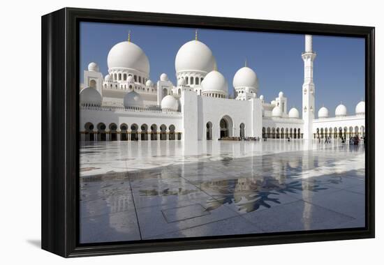 The Sheikh Zayed Grand Mosque, Abu Dhabi, United Arab Emirates, Middle East-Bruno Barbier-Framed Premier Image Canvas