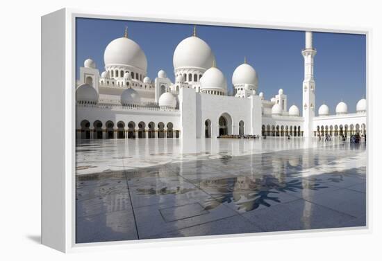 The Sheikh Zayed Grand Mosque, Abu Dhabi, United Arab Emirates, Middle East-Bruno Barbier-Framed Premier Image Canvas