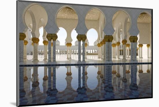 The Sheikh Zayed Grand Mosque, Abu Dhabi, United Arab Emirates, Middle East-Bruno Barbier-Mounted Photographic Print