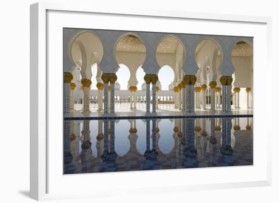 The Sheikh Zayed Grand Mosque, Abu Dhabi, United Arab Emirates, Middle East-Bruno Barbier-Framed Photographic Print