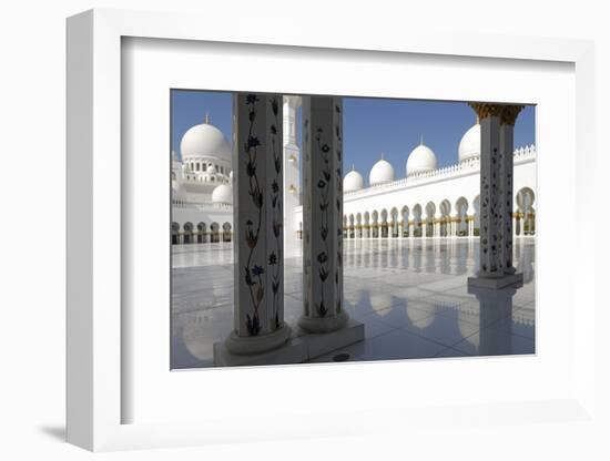 The Sheikh Zayed Grand Mosque, Abu Dhabi, United Arab Emirates, Middle East-Bruno Barbier-Framed Photographic Print