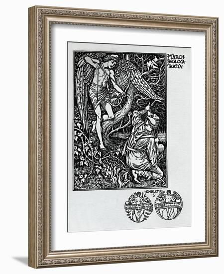 'The Shepheard's Calendar - March', 1898, (1923)-Walter Crane-Framed Giclee Print