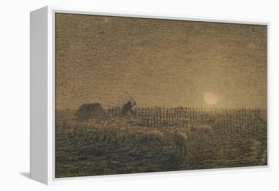 The Shepherd at the Fold by Moonlight-Jean-François Millet-Framed Premier Image Canvas