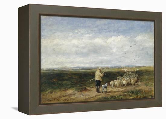 The Shepherd, Return of the Flock, 1850 (Oil on Board)-David Cox-Framed Premier Image Canvas
