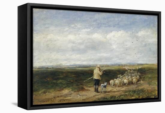 The Shepherd, Return of the Flock, 1850 (Oil on Board)-David Cox-Framed Premier Image Canvas