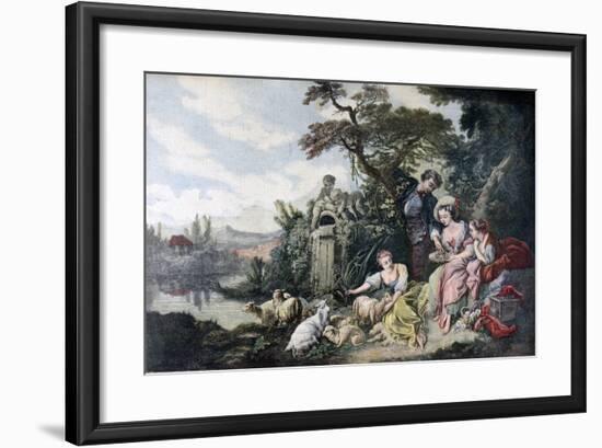 The Shepherd's Gift, or the Nest, 1892-François Bouchot-Framed Giclee Print