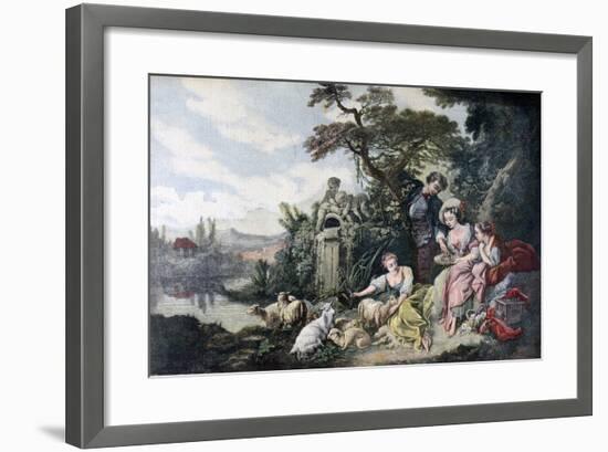 The Shepherd's Gift, or the Nest, 1892-François Bouchot-Framed Giclee Print