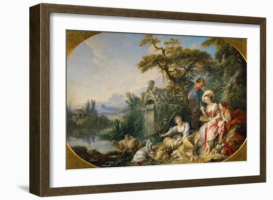 The Shepherd's Presents, (The Nest) Collection of Louis XV-Francois Boucher-Framed Giclee Print