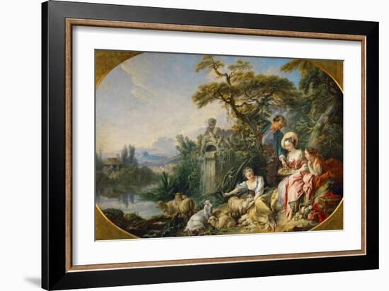 The Shepherd's Presents, (The Nest) Collection of Louis XV-Francois Boucher-Framed Giclee Print