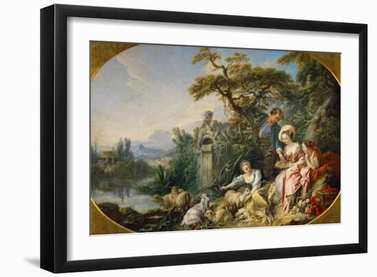 The Shepherd's Presents, (The Nest) Collection of Louis XV-Francois Boucher-Framed Giclee Print