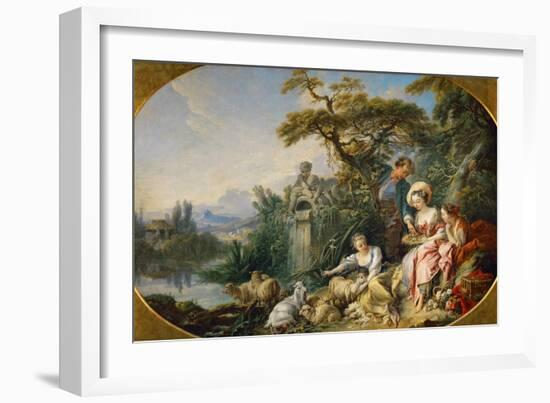 The Shepherd's Presents, (The Nest) Collection of Louis XV-Francois Boucher-Framed Giclee Print