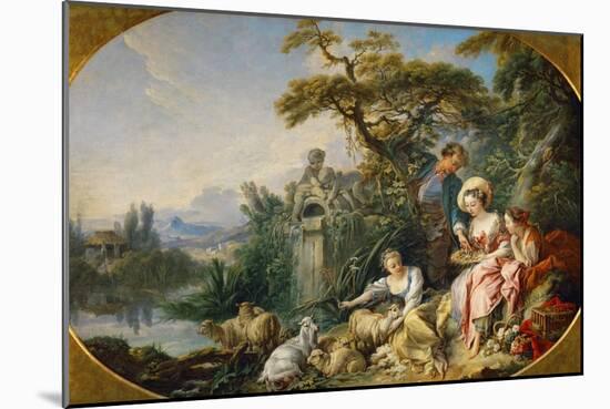 The Shepherd's Presents, (The Nest) Collection of Louis XV-Francois Boucher-Mounted Giclee Print