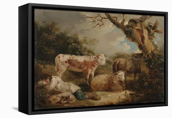 The Shepherd's Rest (Oil on Board)-George Morland-Framed Premier Image Canvas