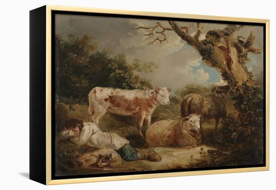 The Shepherd's Rest (Oil on Board)-George Morland-Framed Premier Image Canvas