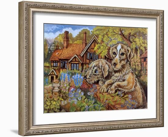 The Shepherd's Sheep Dogs Look after the Orchard, C.1935-Louis Wain-Framed Giclee Print