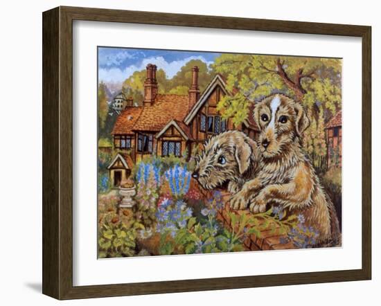 The Shepherd's Sheep Dogs Look after the Orchard, C.1935-Louis Wain-Framed Giclee Print