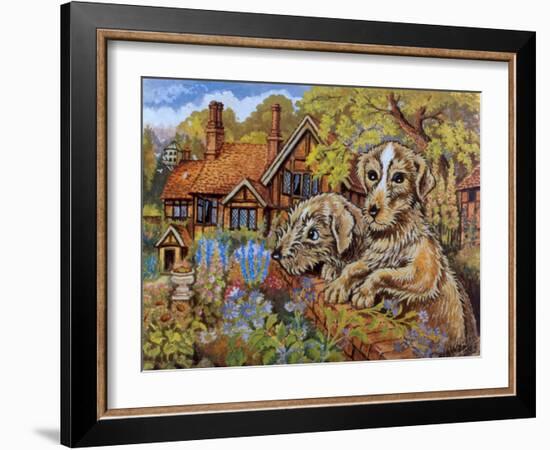 The Shepherd's Sheep Dogs Look after the Orchard, C.1935-Louis Wain-Framed Giclee Print