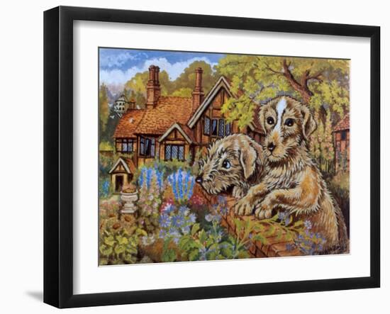 The Shepherd's Sheep Dogs Look after the Orchard, C.1935-Louis Wain-Framed Giclee Print