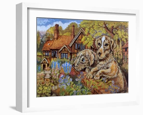 The Shepherd's Sheep Dogs Look after the Orchard, C.1935-Louis Wain-Framed Giclee Print