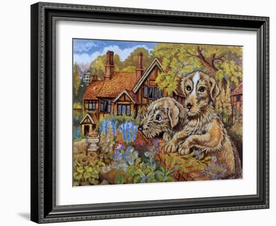 The Shepherd's Sheep Dogs Look after the Orchard, C.1935-Louis Wain-Framed Giclee Print