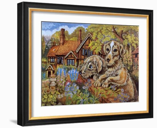 The Shepherd's Sheep Dogs Look after the Orchard, C.1935-Louis Wain-Framed Giclee Print