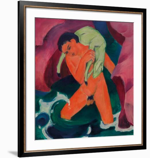 The Shepherd (Young Boy with a Lamb), 1911-Franz Marc-Framed Premium Giclee Print