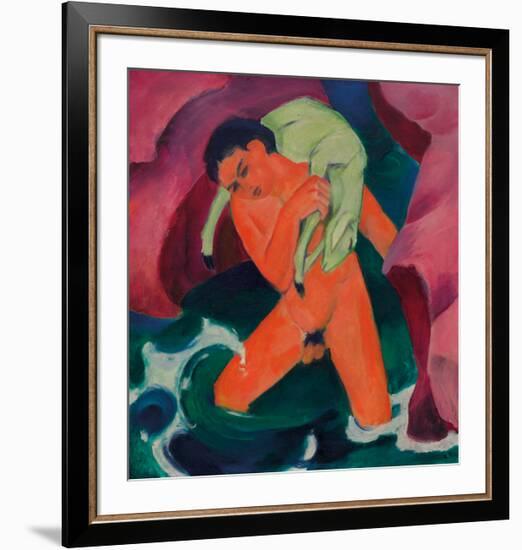 The Shepherd (Young Boy with a Lamb), 1911-Franz Marc-Framed Premium Giclee Print