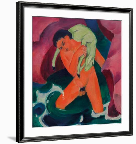 The Shepherd (Young Boy with a Lamb), 1911-Franz Marc-Framed Premium Giclee Print