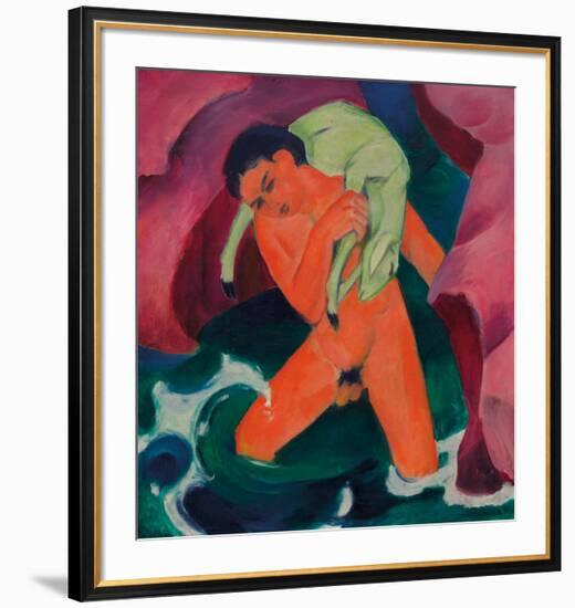 The Shepherd (Young Boy with a Lamb), 1911-Franz Marc-Framed Premium Giclee Print