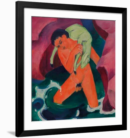 The Shepherd (Young Boy with a Lamb), 1911-Franz Marc-Framed Premium Giclee Print