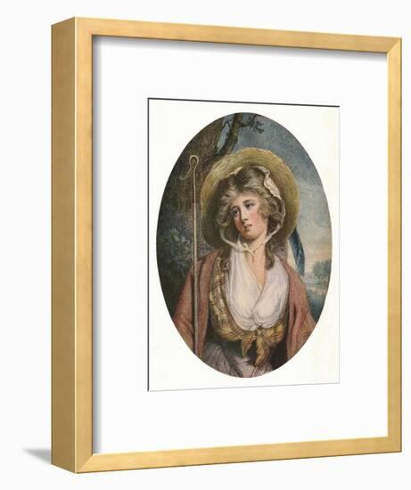 'The Shepherdess', 1787-John Raphael Smith-Framed Giclee Print