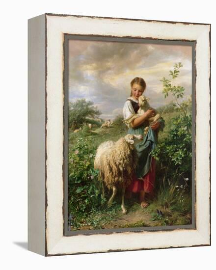 The Shepherdess, 1866-Johann Baptist Hofner-Framed Premier Image Canvas