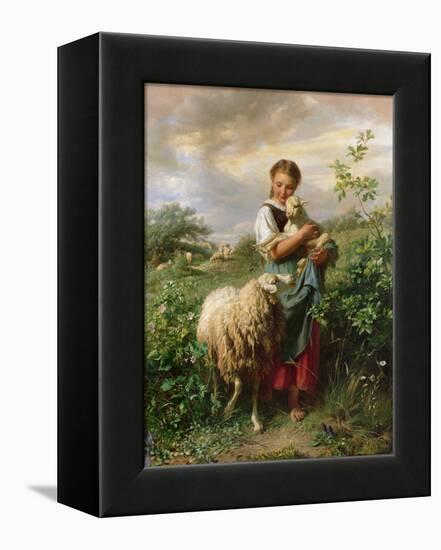 The Shepherdess, 1866-Johann Baptist Hofner-Framed Premier Image Canvas